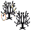 Opaque Acrylic Earring Display Tree Stands ODIS-WH0025-117-1