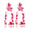 Alloy Acetic Acid Dangle Stud Earrings FS-WG80CFF-06-1