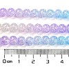 Spray Painted Crackle Glass Beads Strands DGLA-C002-6mm-07-5