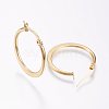 304 Stainless Steel Hoop Earrings EJEW-F105-22G-2