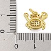 Marine Theme Rack Plating Brass Micro Pave Cubic Zirconia Pendants KK-I718-28G-02-3