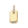 Brass Micro Pave Clear Cubic Zirconia Pendants KK-H493-03G-02-1