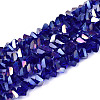 Electroplate Transparent Glass Beads Strands GLAA-N021-4mm-02-1