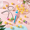 50Pcs 5 Styles UV Plating Opaque Acrylic Beads PACR-TA0001-31B-8