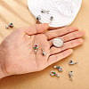 Spritewelry 14Pcs 7 Style Brass Micro Pave Cubic Zirconia Ice Pick Pinch Bails KK-SW0001-01-12