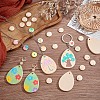 60Pcs 2 Styles Wood Pendants FIND-GA0008-39-4
