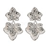 Maple Leaf Alloy Dangle Stud Earrings EJEW-L096-001P-1