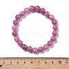 Natural Dyed Agate Beaded Stretch Bracelets for Women Men BJEW-F483-06-5