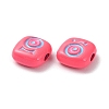 Spray Painted Alloy Enamel Beads PALLOY-M215-15E-3