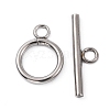 Non-Tarnish 304 Stainless Steel Ring Toggle Clasps X-STAS-Q179-01-1