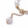 Natural Baroque Pearl Keshi Pearl Beaded Bracelets BJEW-JB05266-01-3