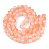 Baking Painted Imitation Jade Glass Round Bead Strands DGLA-N003-8mm-08-2