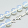 Opalite Beaded Necklaces NJEW-S405-13-2