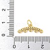 Brass Micro Pave Clear Cubic Zirconia Chandelier Component Links KK-NH0003-01G-3
