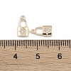 Brass Micro Pave Clear Cubic Zirconia Pendants KK-K351-36G-3