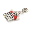 Anti-Tarnish Rhodium Plated 925 Sterling Silver Enamel Christmas European Dangle Charms STER-Z010-02P-01B-2