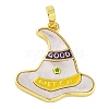 Halloween Theme Brass Enamel Pendants KK-S401-04G-B-1