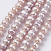 Natural Cultured Freshwater Pearl Beads Strands PEAR-D187-07-01-1