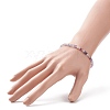 Natural Fluorite Cube Beaded Stretch Bracelet for Women BJEW-JB08976-02-3