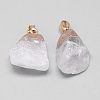 Rough Raw Natural Quartz Crystal Pendants G-Q481-109-2