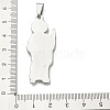 304 Stainless Steel Pendants STAS-Q343-05D-GP-3