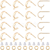 CREATCABIN 18Pcs Brass Round Stud Earrings Findings DIY-CN0002-91-1