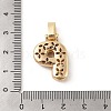 Brass Micro Pave Cubic Zirconia Pendants ZIRC-P121-01G-P-3