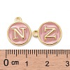 Golden Plated Alloy Enamel Charms ENAM-S118-07N-3