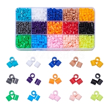 1500Pcs 15 Colors PE DIY Melty Beads Fuse Beads Refills DIY-YW0003-23