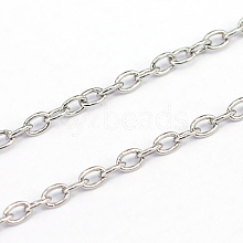 Tarnish Resistant 304 Stainless Steel Cable Chains CHS-O005-19A