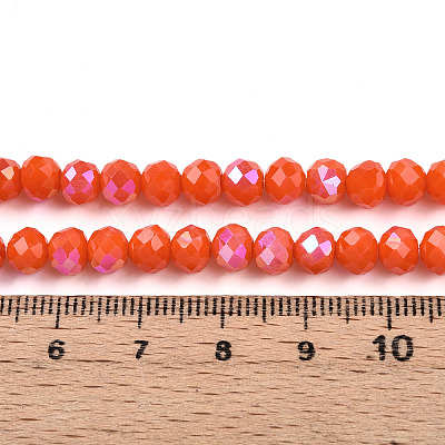 Electroplate Opaque Solid Color Glass Beads Strands LS-EGLA-A044-P6mm-L03-1-1