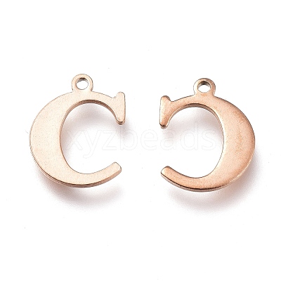 PVD Vacuum Plating  304 Stainless Steel Charms STAS-H112-C-RG-1