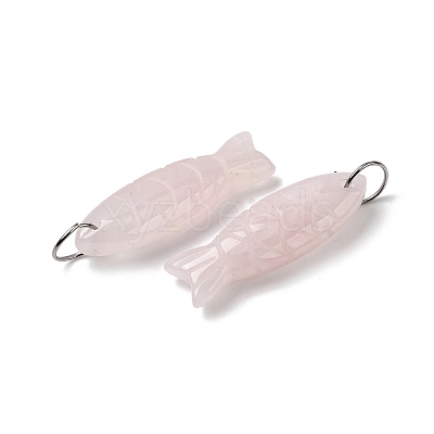 Natural Rose Quartz Carved Pendants G-G314-01P-04-1