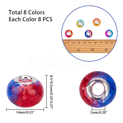 Two Tone Resin European Beads RPDL-NB0001-07-1