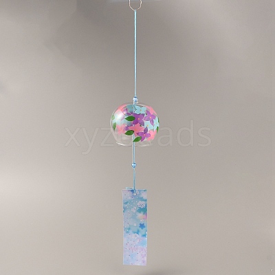 Glass Wind Chimes DJEW-WH0016-33B-1