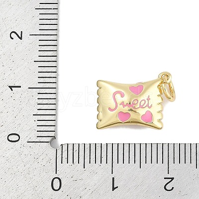 Brass Enamel Charms X-KK-Q028-17A-G-1