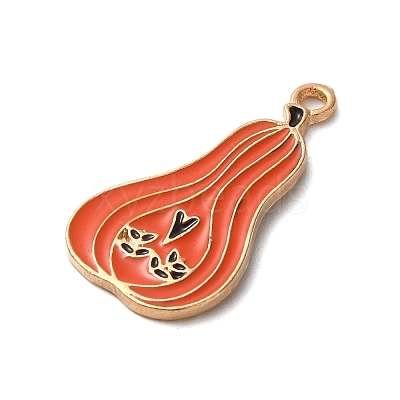 Thanksgiving Day Golden Tone Alloy Enamel Pendants ENAM-M002-02G-G-1
