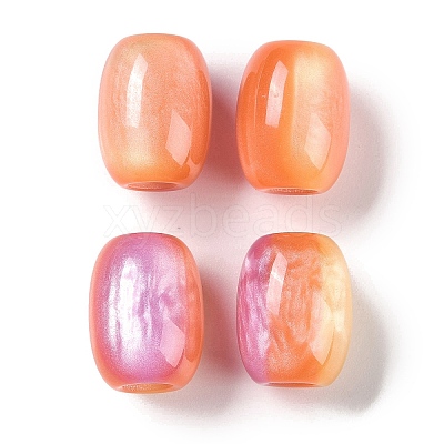 Triple Color Resin European Beads RESI-F055-13C-1