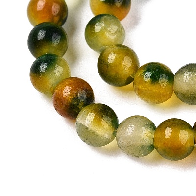 Dyed Natural White Jade Beads Strands G-T140-4mm-A14-1