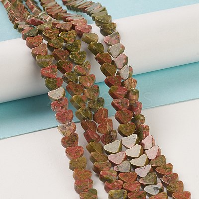 Natural Unakite Beads Strands G-M403-A16-1
