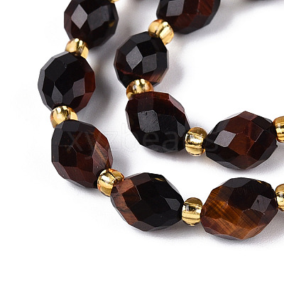 Natural Red Tiger Eye Beads Strands G-N342-53-8x6-04-1