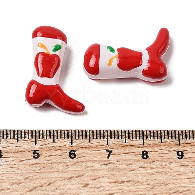 Boot Baking Paint Glass Enamel  Beads LAMP-C020-02J-1