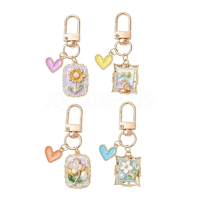 Alloy Enamel Pendant Decorations HJEW-JM04794-1