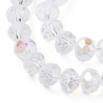 Electroplate Glass Beads Strands EGLA-A034-T6mm-B33-1
