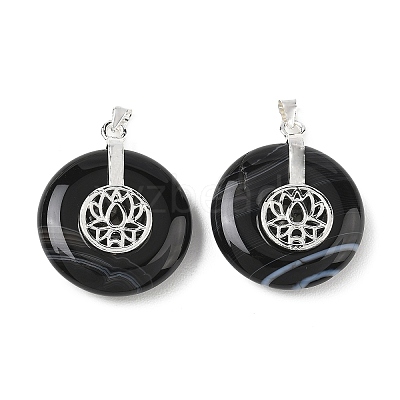 Natural Black Agate(Dyed & Heated) Pendants GG-CBAF4FB-02S-B01-1