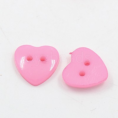 Acrylic Heart Buttons BUTT-E071-B-05-1