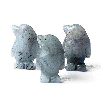 Natural Labradorite Carved Healing Penguin Figurines PW-WG12060-07-1