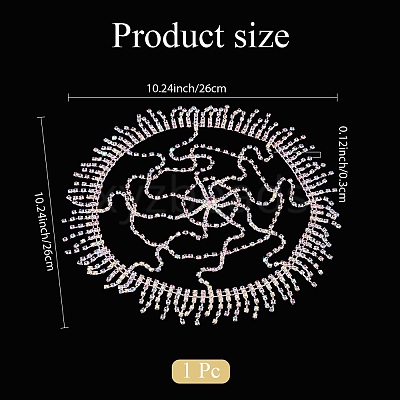 Alloy Rhinestone Mesh Headbands OHAR-WH20007-05P-01-1
