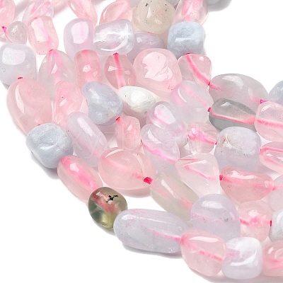 Natural Morganite Beads Strands G-P601-A03-02-1