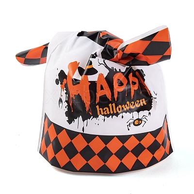 100Pcs Rabbit Shaped Halloween Candy Plastic Bags ABAG-U001-02P-1